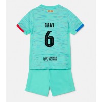 Barcelona Paez Gavi #6 Tretí Detský futbalový dres 2023-24 Krátky Rukáv (+ trenírky)